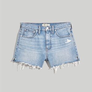 Madewell Relaxed Jean Frayed Hem Cutoff Distressed Shorts Summer Festival 28